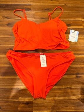 Roxy Women’s Bright Orange Two-Piece Bikini